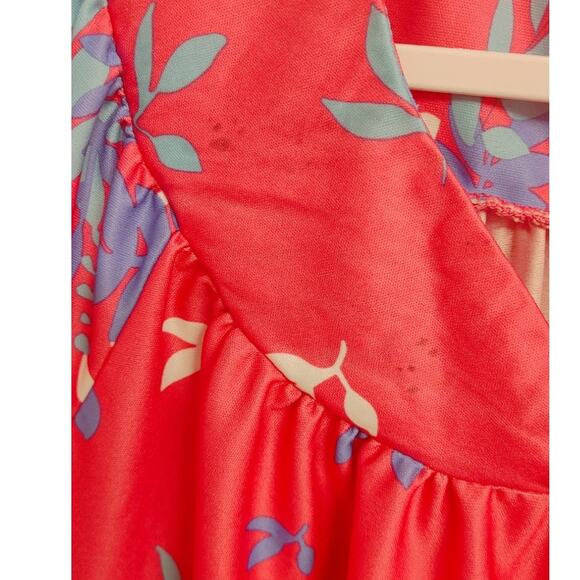 Anthony Richards House Lounge Dress Pink Blue Floral MuMu Large - Picture 5 of 5